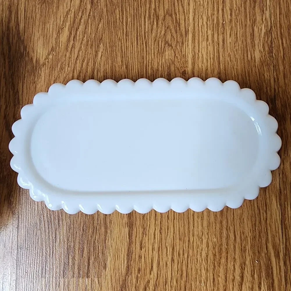 MCM Fenton Hobnail Milk Glass Covered Butter Dish White Mid Century Modern EUC